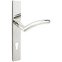 INOX - MU Multipoint 104 Brussels Euro Entry Lever High US32 LH - Polished Stainless Steel