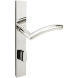 INOX - MU Multipoint 104 Brussels US Entry Lever High US32 LH - Polished Stainless Steel