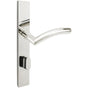 INOX - MU Multipoint 104 Brussels US Entry Lever High US32 LH - Polished Stainless Steel