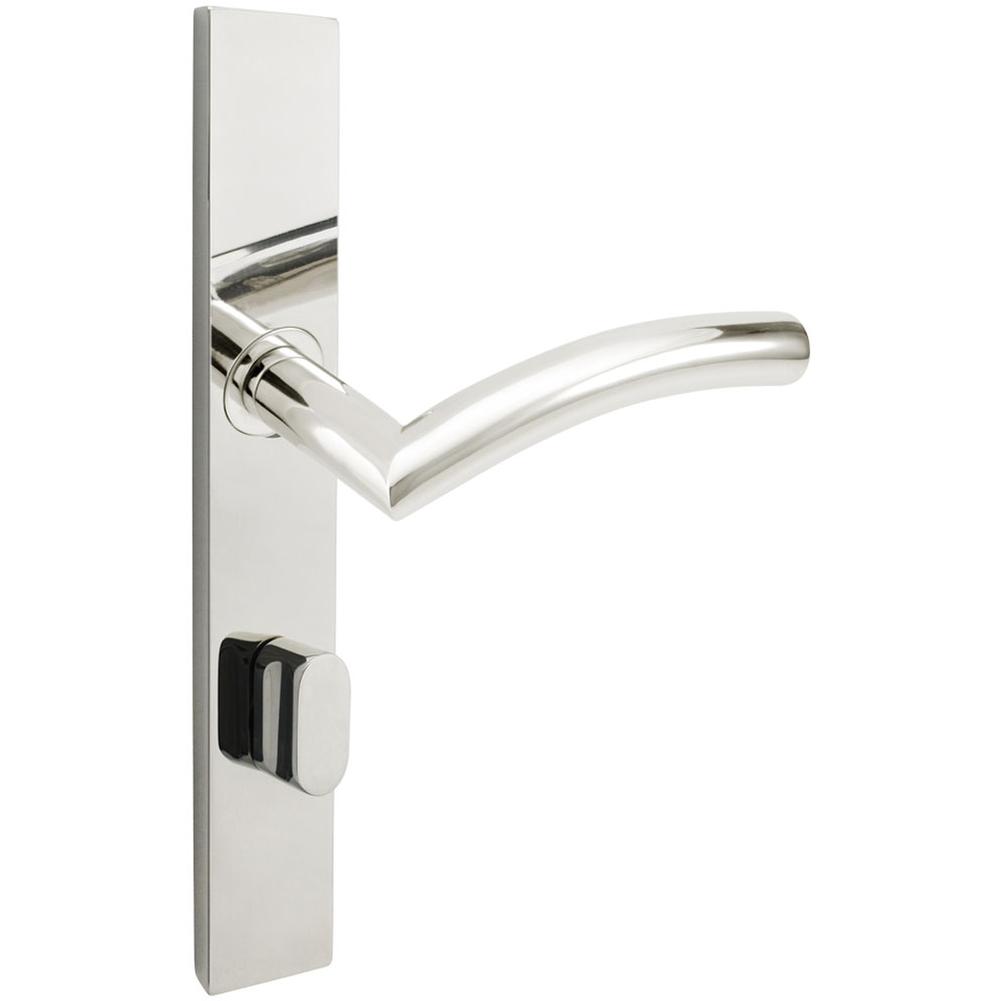 INOX - MU Multipoint 104 Brussels US Entry Lever High US32 RH - Polished Stainless Steel