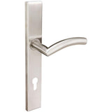 INOX - MU Multipoint 104 Brussels Euro Entry Lever High US32D LH - Satin Stainless Steel