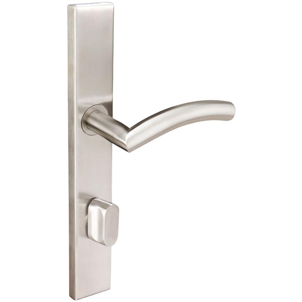 INOX - MU Multipoint 104 Brussels US Entry Lever High US32D LH - Satin Stainless Steel