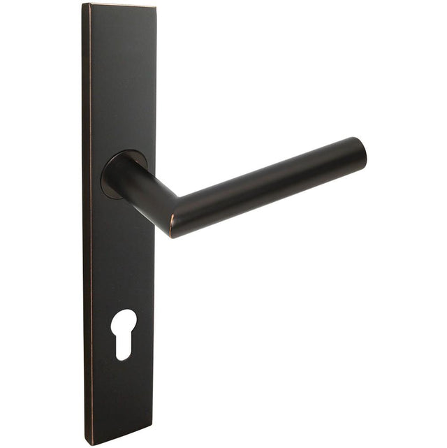 INOX - MU Multipoint 105 Frankfurt Euro Entry Lever High US10B LH - Oil Rubbed Bronze