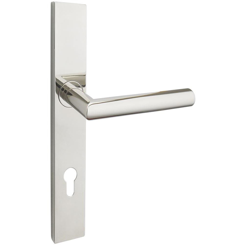 INOX - MU Multipoint 105 Frankfurt Euro Entry Lever High US32 LH - Polished Stainless Steel