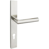 INOX - MU Multipoint 105 Frankfurt Euro Entry Lever High US32 LH - Polished Stainless Steel
