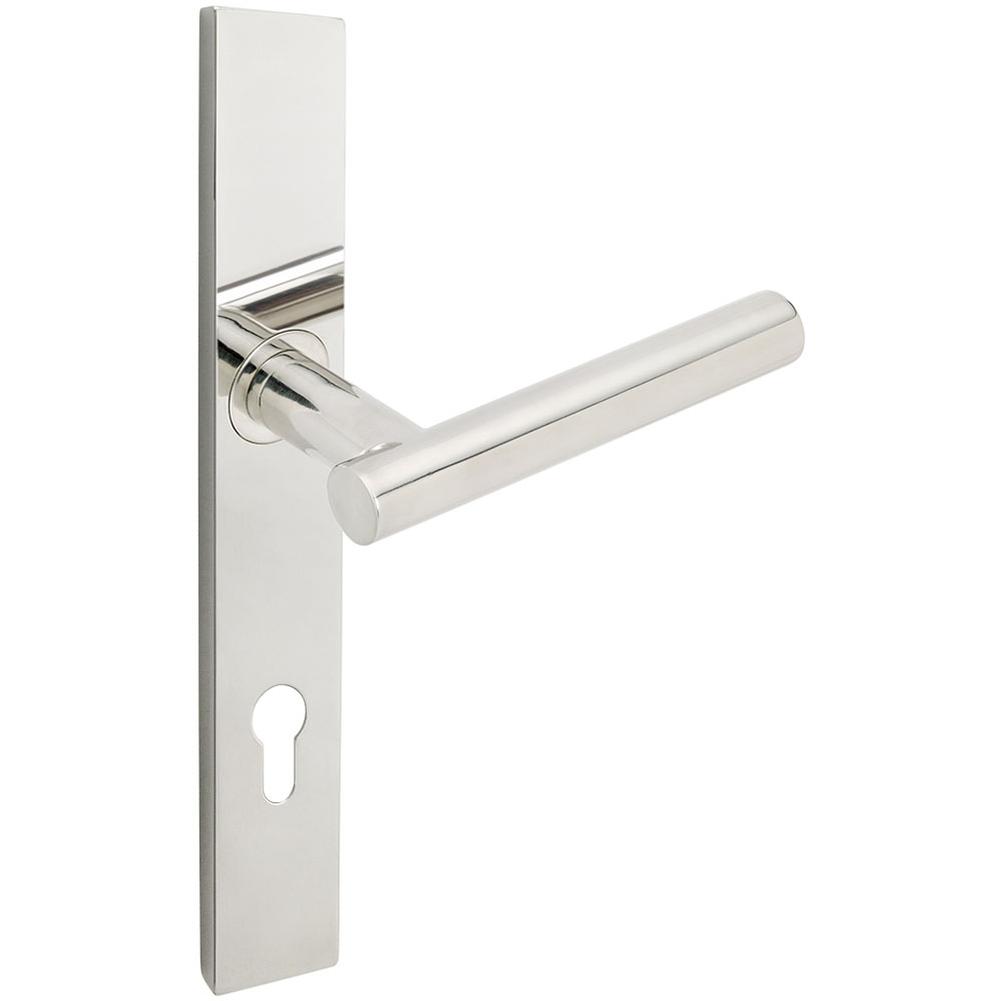 INOX - MU Multipoint 106 Copenhagen Euro Entry Lever High US32 LH - Polished Stainless Steel