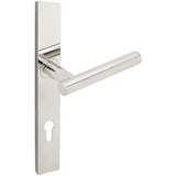 INOX - MU Multipoint 106 Copenhagen Euro Entry Lever High US32 LH - Polished Stainless Steel