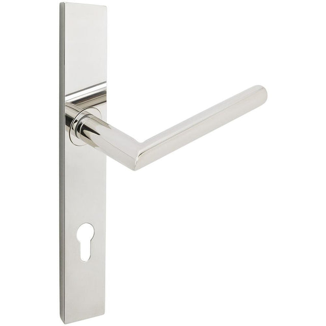 INOX - MU Multipoint 107 Stockholm Euro Entry Lever High US32 LH - Polished Stainless Steel