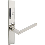 INOX - MU Multipoint 107 Stockholm US Entry Lever Low US32 RH - Polished Stainless Steel