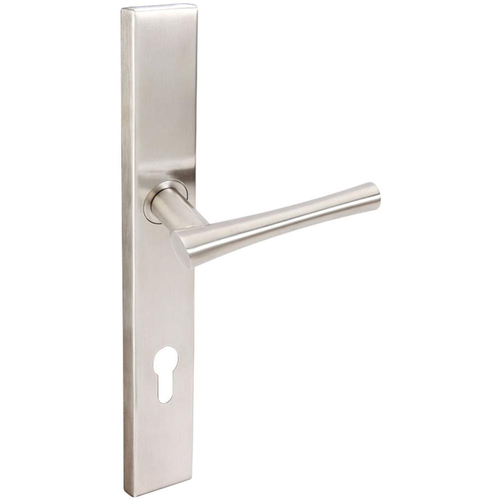 INOX - MU Multipoint 214 Champagne Euro Entry Lever High US32D LH - Satin Stainless Steel