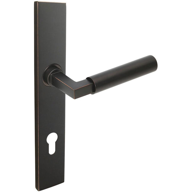 INOX - MU Multipoint 221 Aurora Euro Entry Lever High US10B LH - Oil Rubbed Bronze