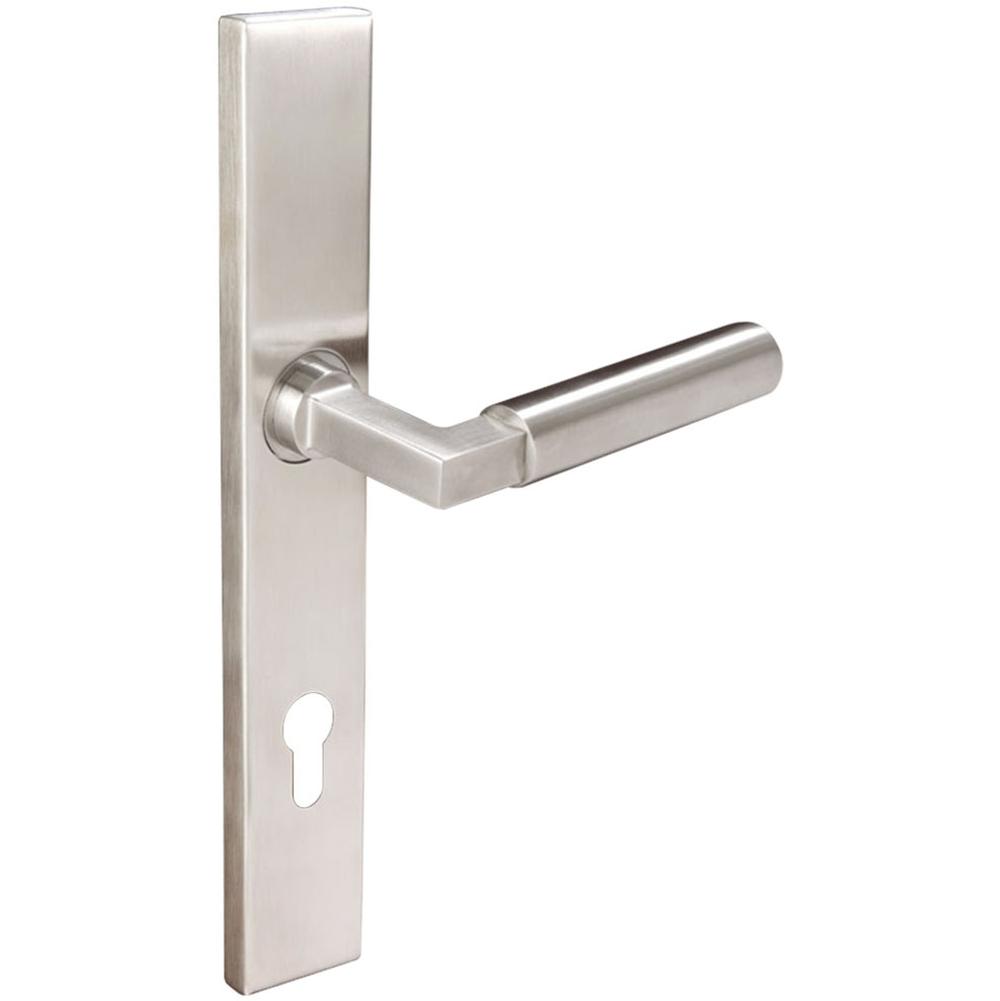 INOX - MU Multipoint 221 Aurora Euro Entry Lever High US32D RH - Satin Stainless Steel
