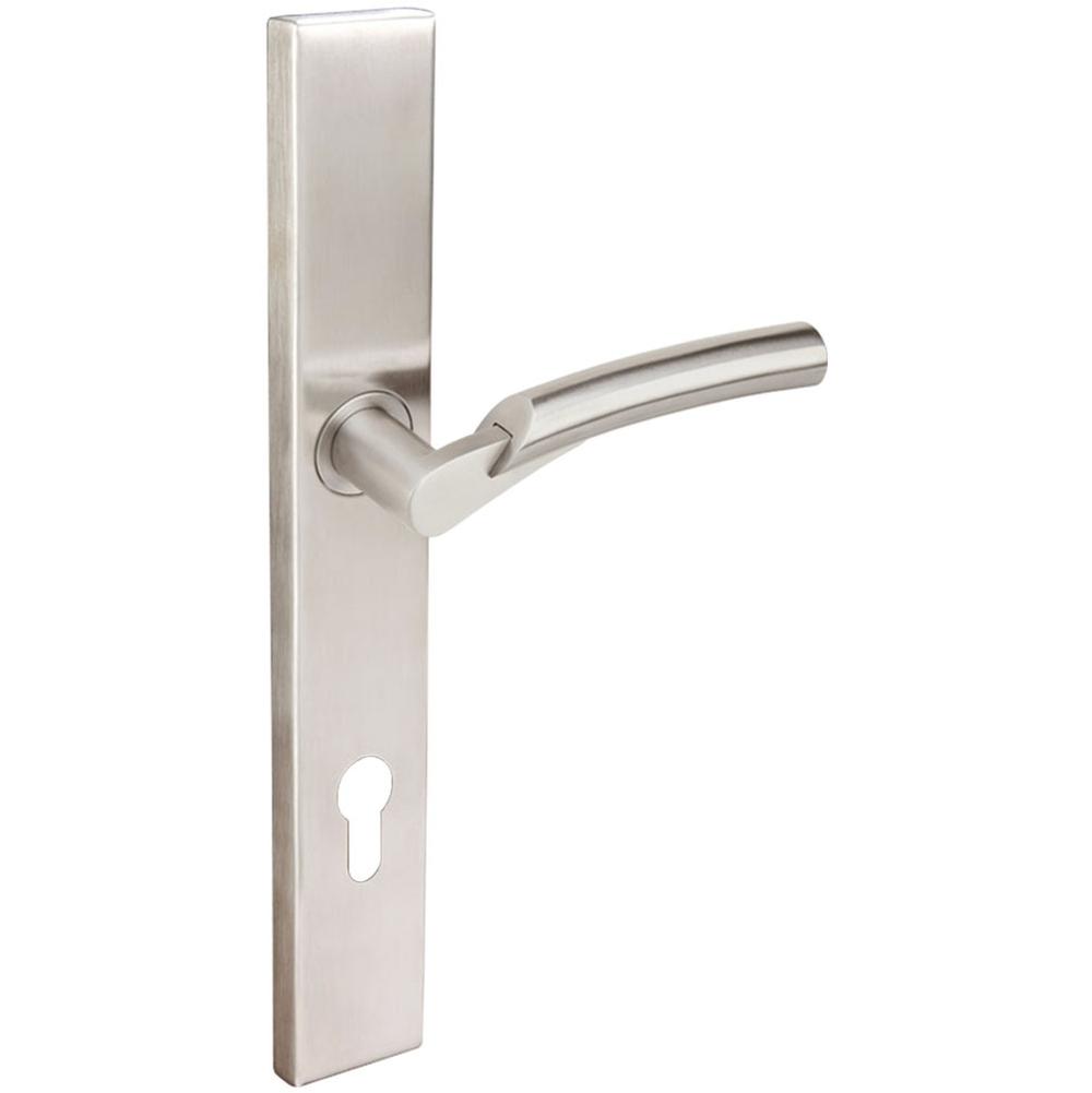 INOX - MU Multipoint 223 Phoenix Euro Entry Lever High US32D LH - Satin Stainless Steel