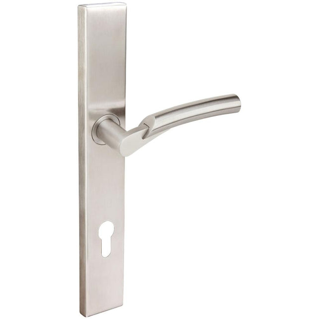 INOX - MU Multipoint 223 Phoenix Euro Entry Lever High US32D RH - Satin Stainless Steel