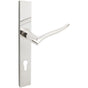 INOX - MU Multipoint 225 Waterfall Euro Entry Lever High US32 RH - Polished Stainless Steel