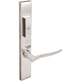 INOX - MU Multipoint 225 Waterfall US Entry Lever Low US32D LH - Satin Stainless Steel