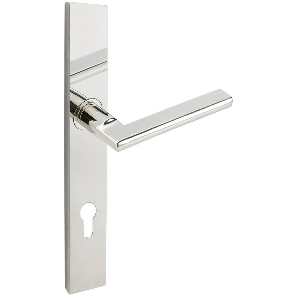 INOX - MU Multipoint 243 Sunrise Euro Entry Lever High US32 LH - Polished Stainless Steel