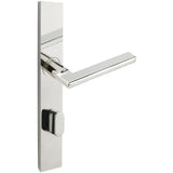 INOX - MU Multipoint 243 Sunrise US Entry Lever High US32 LH - Polished Stainless Steel