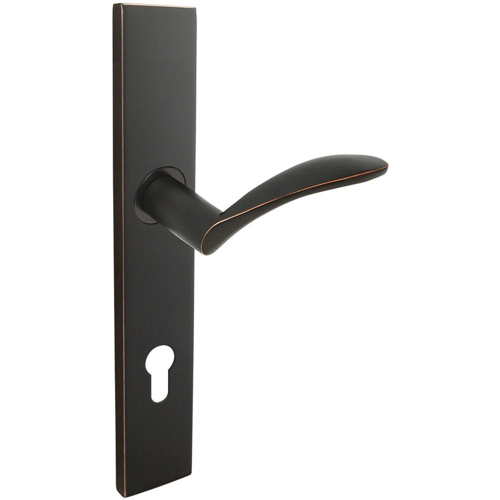 INOX - MU Multipoint 311 Crest Euro Entry Lever High US10B RH - Oil Rubbed Bronze