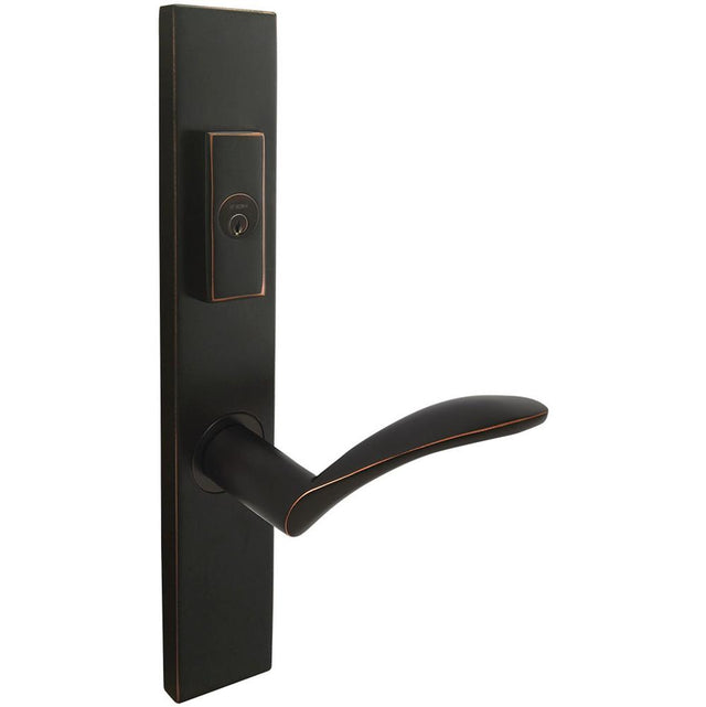 INOX - MU Multipoint 311 Crest US Entry Lever Low US10B LH - Oil Rubbed Bronze