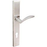 INOX - MU Multipoint 311 Crest Euro Entry Lever High US32D RH - Satin Stainless Steel