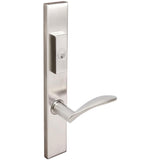 INOX - MU Multipoint 311 Crest US Entry Lever Low US32D LH - Satin Stainless Steel