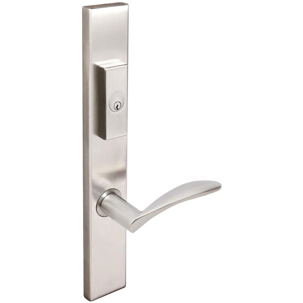 INOX - MU Multipoint 311 Crest US Entry Lever Low US32D RH - Satin Stainless Steel