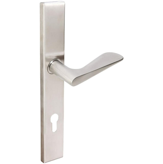 INOX - MU Multipoint 344 Ecco Euro Entry Lever High US32D RH - Satin Stainless Steel