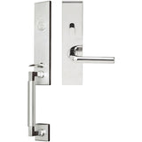 INOX - NY Handleset MT Mortise Cologne Entry 2-1/2''  BS 32 RH - Polished Stainless Steel