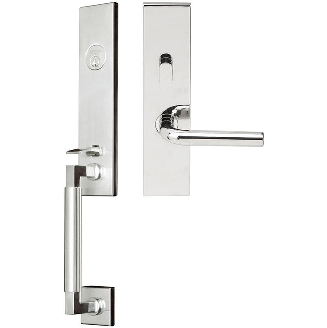 INOX - NY Handleset MT Mortise Cologne Entry 2-3/4''  32 LHR - Polished Stainless Steel