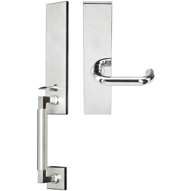 INOX - NY Handleset Tubular Munich Full Dummy 32 RH - Polished Stainless Steel