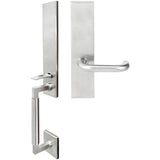 INOX - NY Handleset MT Mortise Munich Full Dummy 32D RH - Satin Stainless Steel