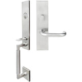 INOX - NY Handleset MT Mortise Munich Entry 2-3/4''  32D LH - Satin Stainless Steel