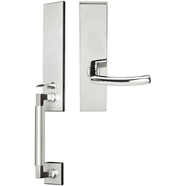 INOX - NY Handleset MT Mortise Oslo Full Dummy 32 RH - Polished Stainless Steel