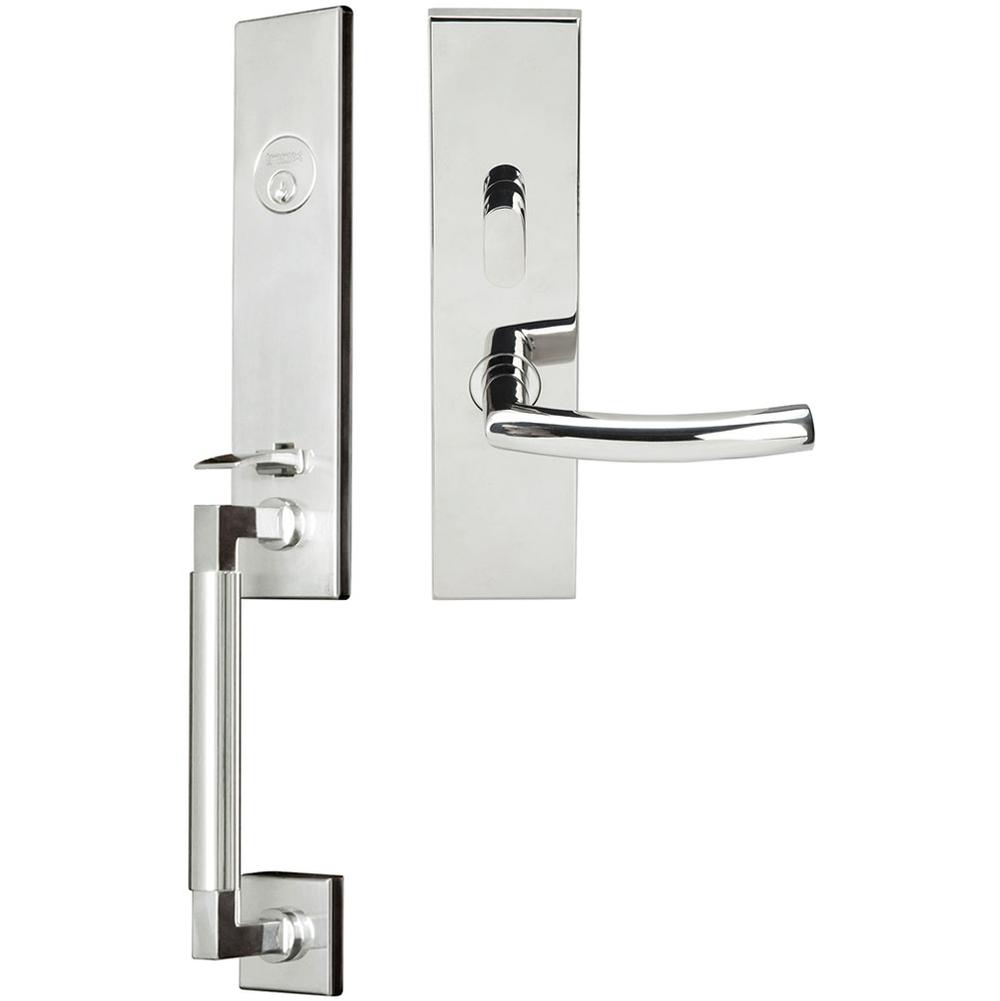 INOX - NY Handleset MT Mortise Oslo Entry 2-3/4''  32 RHR - Polished Stainless Steel
