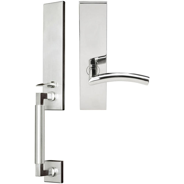INOX - NY Handleset MT Mortise Brussels Full Dummy 32 RH - Polished Stainless Steel
