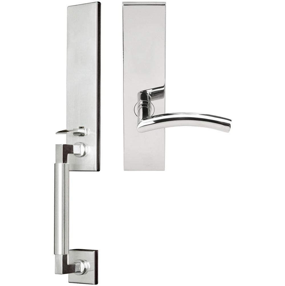 INOX - NY Handleset MT Mortise Brussels Full Dummy 32 LH - Polished Stainless Steel