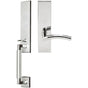 INOX - NY Handleset MT Mortise Brussels Full Dummy 32 LH - Polished Stainless Steel