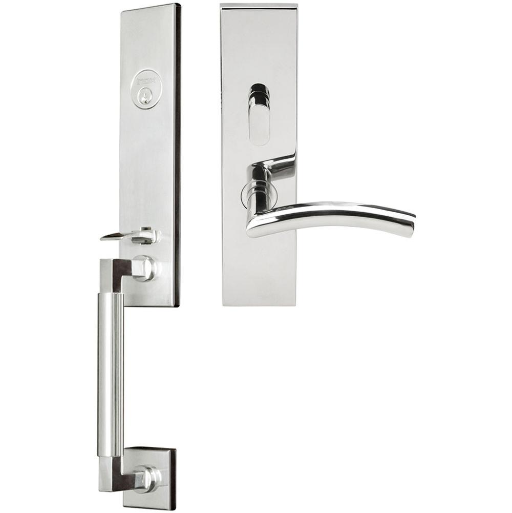 INOX - NY Handleset MT Mortise Brussels Entry 2-3/4''  32 RH - Polished Stainless Steel
