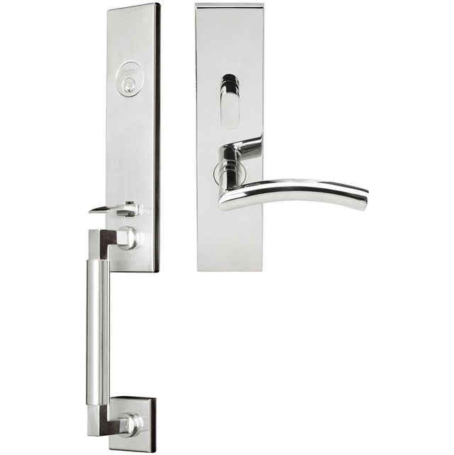 INOX - NY Handleset MT Mortise Brussels Entry 2-1/2''  32 RH - Polished Stainless Steel