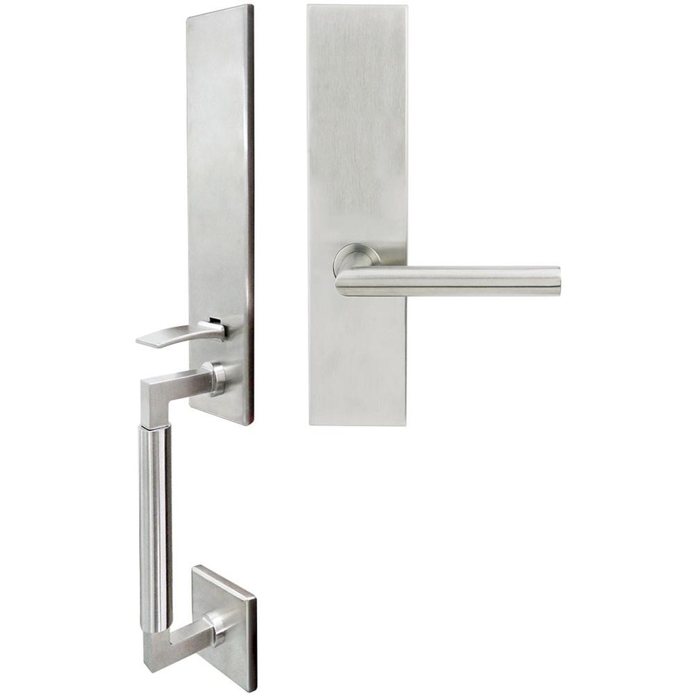 INOX - NY Handleset MT Mortise Frankfurt Full Dummy 32D RH - Satin Stainless Steel