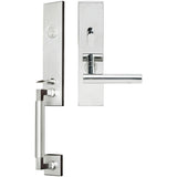 INOX - NY Handleset MT Mortise Copenhagen Entry 2-3/4''  32 LHR - Polished Stainless Steel