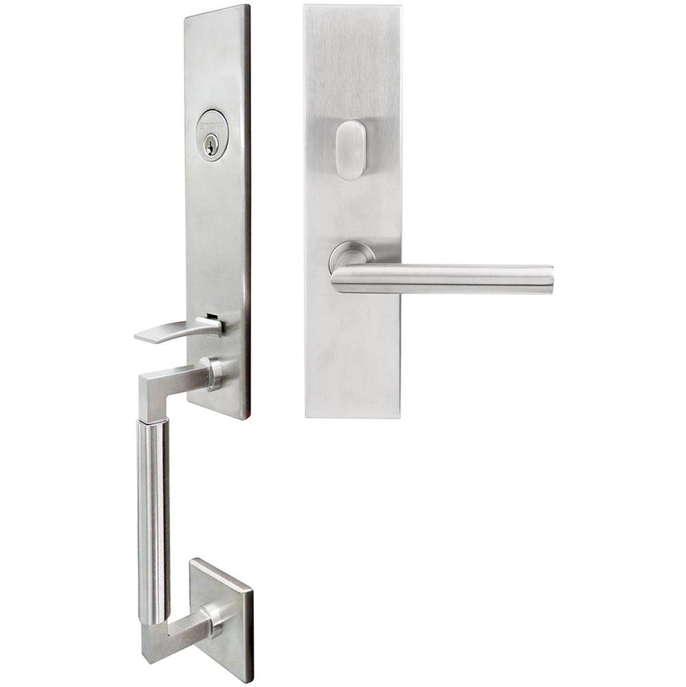INOX - NY Handleset MT Mortise Stockholm Entry 2-3/4''  32D LHR - Satin Stainless Steel