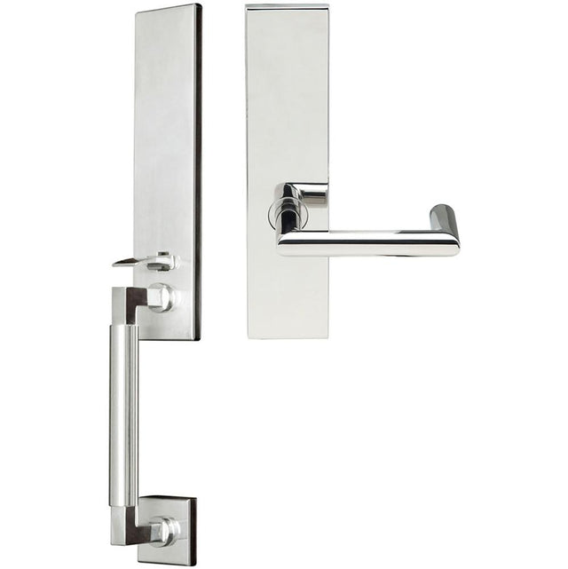 INOX - NY Handleset MT Mortise Stuttgart Full Dummy 32 RH - Polished Stainless Steel