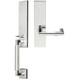 INOX - NY Handleset MT Mortise Stuttgart Full Dummy 32 RH - Polished Stainless Steel