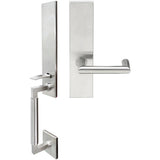 INOX - NY Handleset MT Mortise Stuttgart Full Dummy 32D LH - Satin Stainless Steel