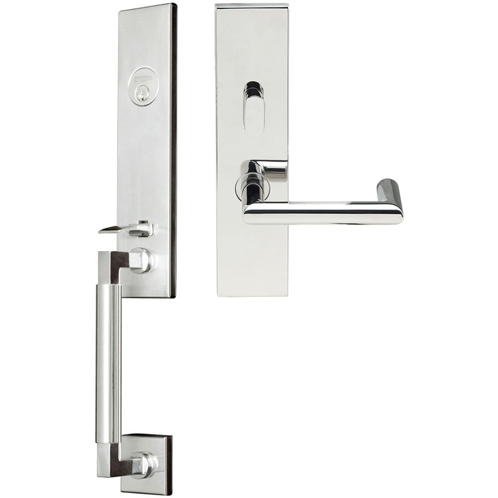 INOX - NY Handleset MT Mortise Stuttgart Entry 2-1/2''  32 LH - Polished Stainless Steel
