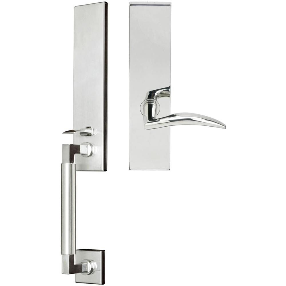INOX - NY Handleset MT Mortise Air-stream Full Dummy 32 RH - Polished Stainless Steel