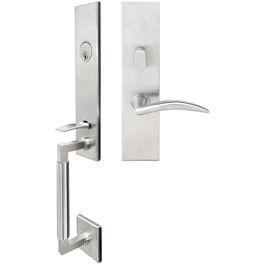 INOX - NY Handleset MT Mortise Air-stream Entry 2-3/4''  32D LHR - Satin Stainless Steel