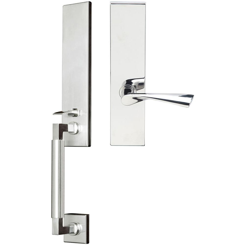 INOX - NY Handleset MT Mortise Breeze Full Dummy 32 LH - Polished Stainless Steel